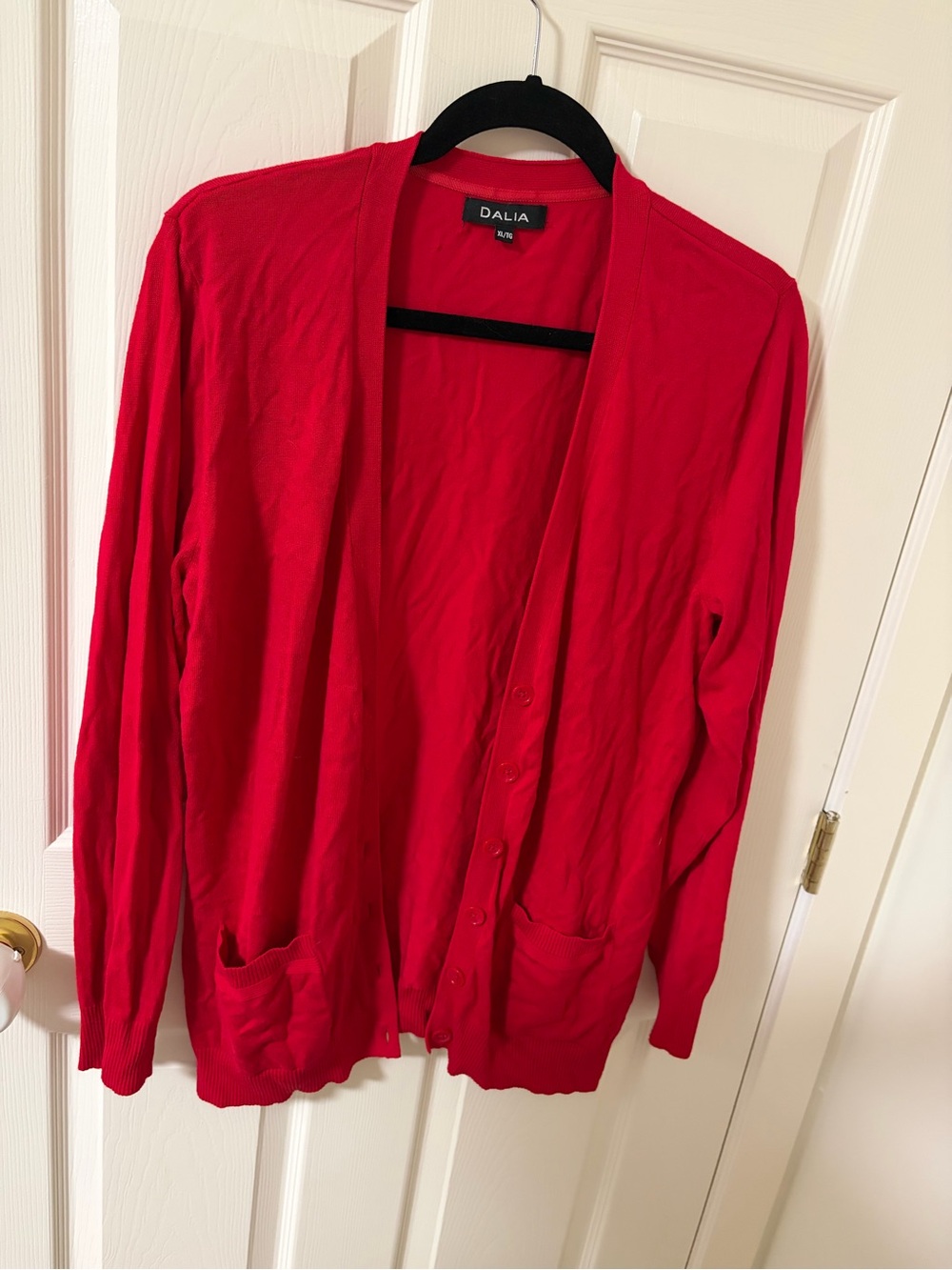 Dalia Bright Red Lightweight Cardigan